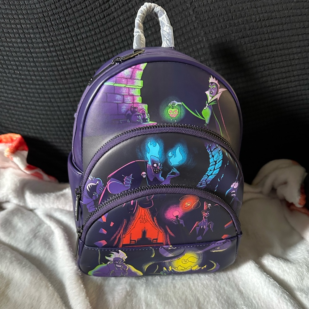 NWT Loungefly Purple Spooky Villains Backpack